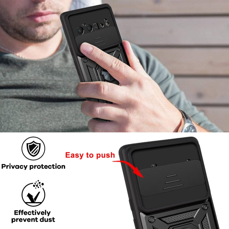For Google Pixel 6 Pro Sliding Camera Cover Design TPU+PC Phone Protective Case