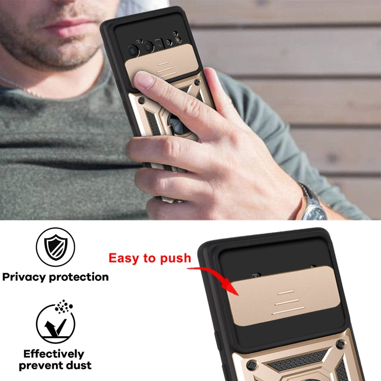 For Google Pixel 6 Pro Sliding Camera Cover Design TPU+PC Phone Protective Case