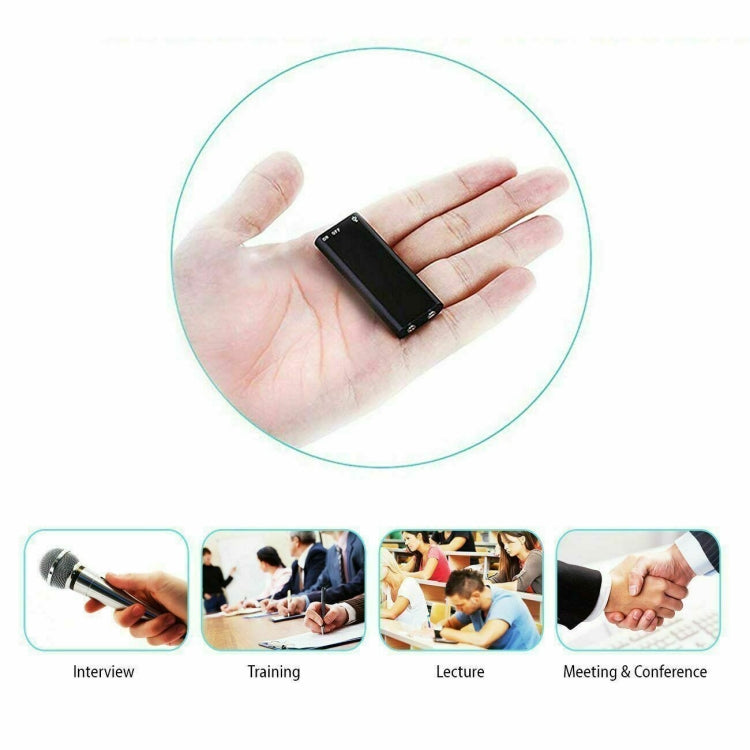 X2 AI Intelligent High-definition Noise Reduction Voice Control Recorder, Capacity:8GB(Black)