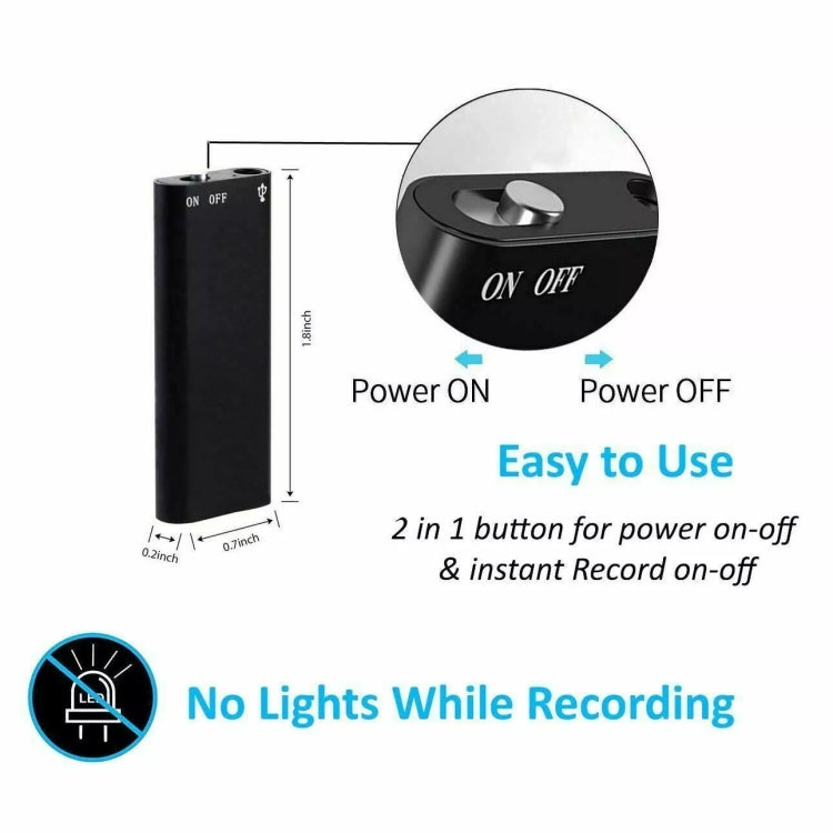 X2 AI Intelligent High-definition Noise Reduction Voice Control Recorder, Capacity:32GB(Black)