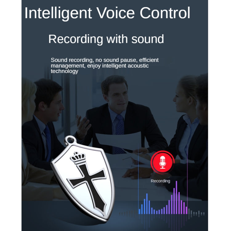 Q4 Cross Pattern AI Intelligent High-definition Noise Reduction Voice Control U Disk Recorder MP3 Player, Capacity:4GB
