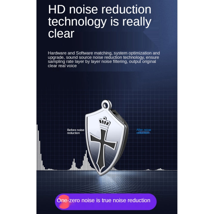 Q4 Cross Pattern AI Intelligent High-definition Noise Reduction Voice Control U Disk Recorder MP3 Player, Capacity:16GB