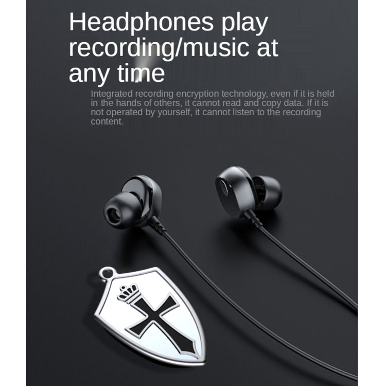 Q4 Cross Pattern AI Intelligent High-definition Noise Reduction Voice Control U Disk Recorder MP3 Player, Capacity:16GB