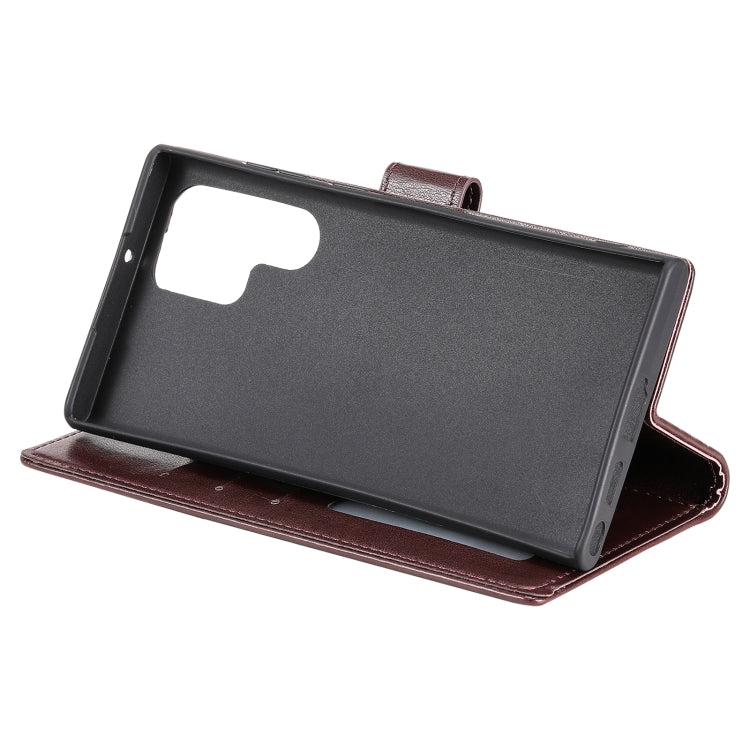 For Samsung Galaxy S22 Ultra 5G Totem Flower Embossed Horizontal Flip Phone Leather Case with Holder & Card Slots & Wallet