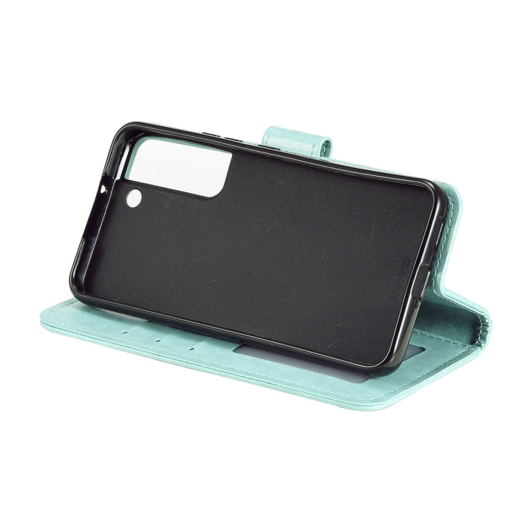 For Samsung Galaxy S22+ 5G Totem Flower Embossed Horizontal Flip Phone Leather Case with Holder & Card Slots & Wallet