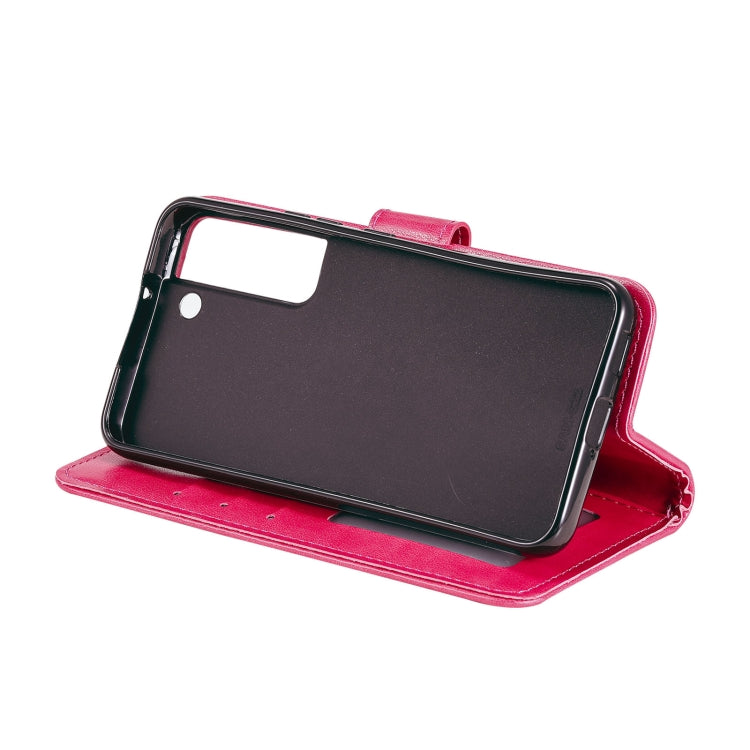 For Samsung Galaxy S22+ 5G Totem Flower Embossed Horizontal Flip Phone Leather Case with Holder & Card Slots & Wallet