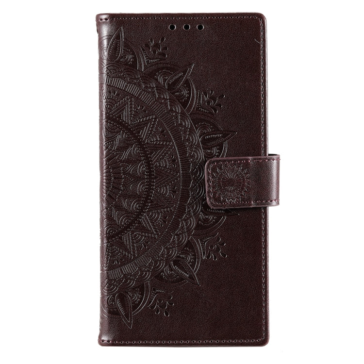 For Samsung Galaxy S22+ 5G Totem Flower Embossed Horizontal Flip Phone Leather Case with Holder & Card Slots & Wallet