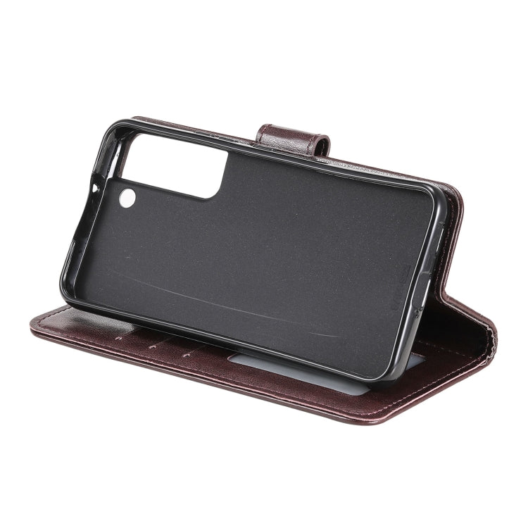 For Samsung Galaxy S22+ 5G Totem Flower Embossed Horizontal Flip Phone Leather Case with Holder & Card Slots & Wallet