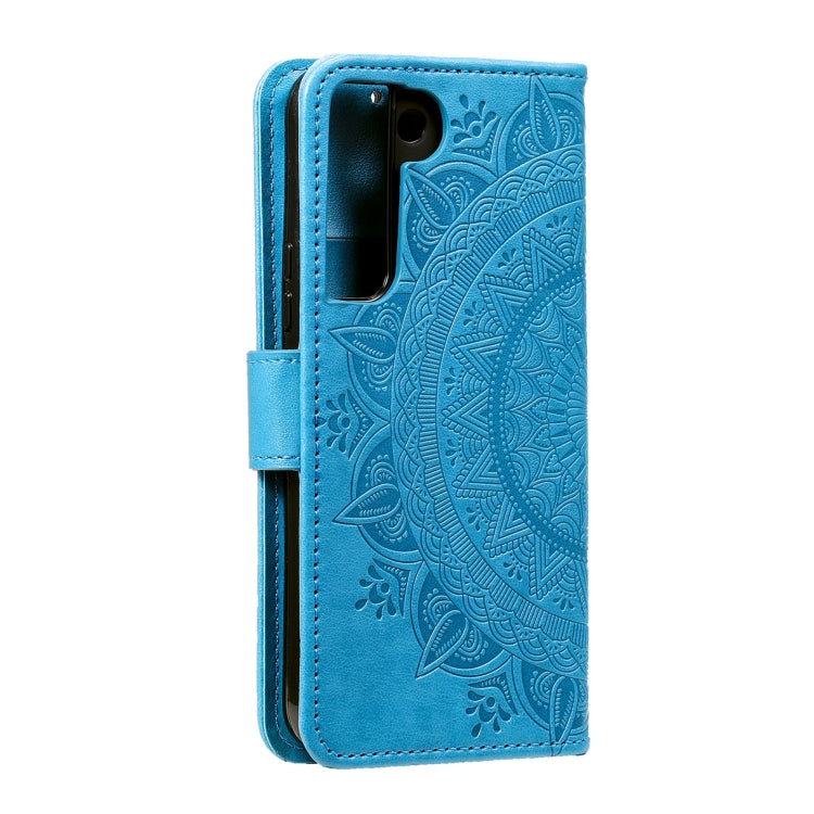For Samsung Galaxy S22+ 5G Totem Flower Embossed Horizontal Flip Phone Leather Case with Holder & Card Slots & Wallet