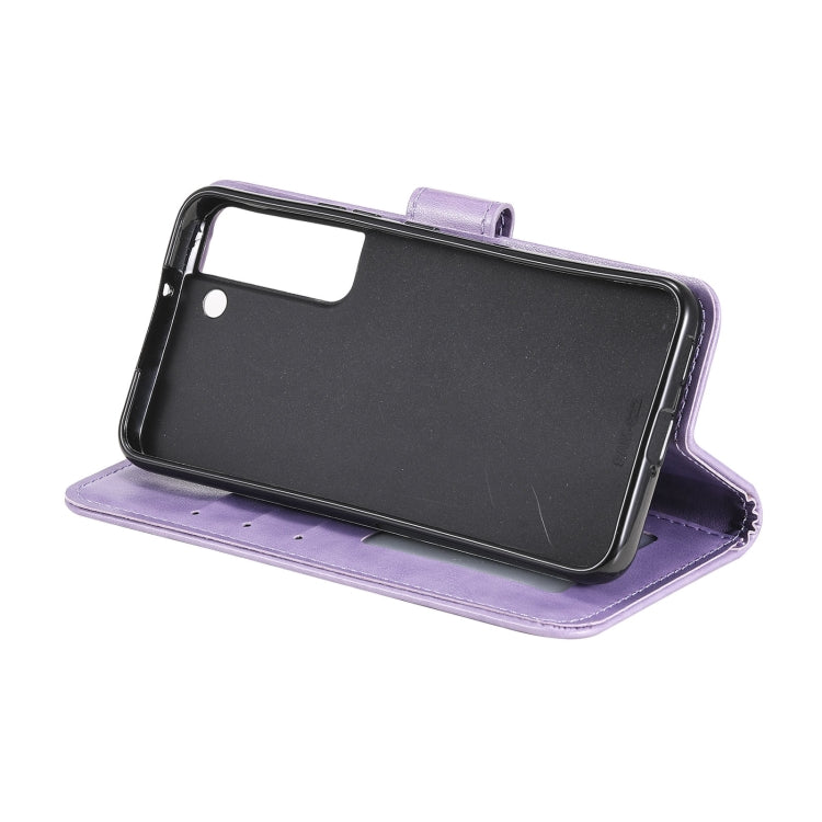 For Samsung Galaxy S22+ 5G Totem Flower Embossed Horizontal Flip Phone Leather Case with Holder & Card Slots & Wallet