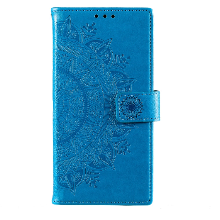 For Samsung Galaxy S22 5G Totem Flower Embossed Horizontal Flip Phone Leather Case with Holder & Card Slots & Wallet