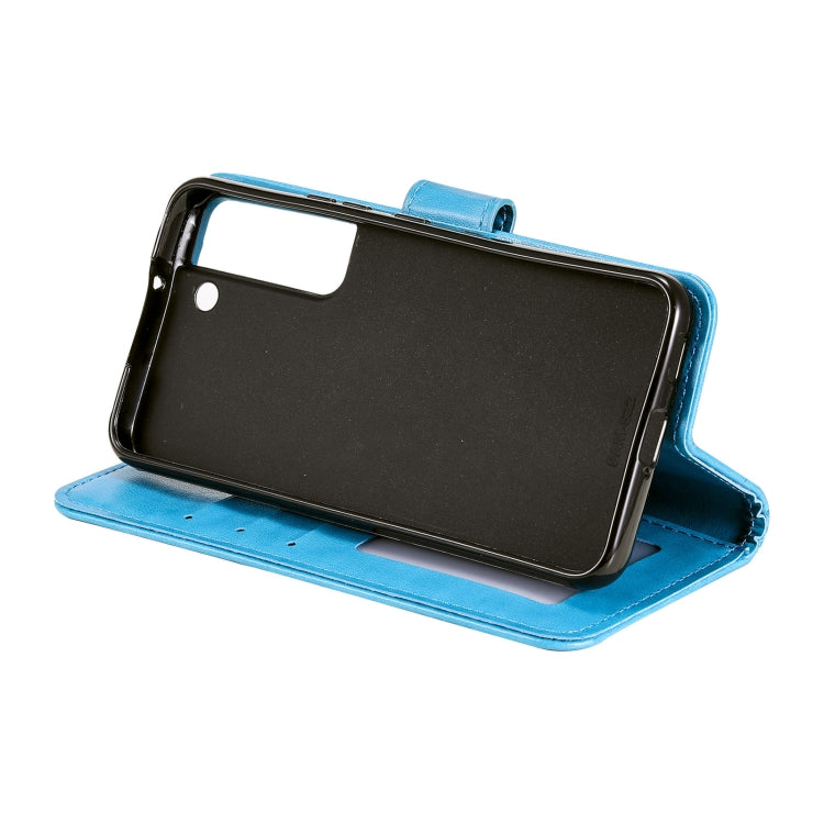 For Samsung Galaxy S22 5G Totem Flower Embossed Horizontal Flip Phone Leather Case with Holder & Card Slots & Wallet