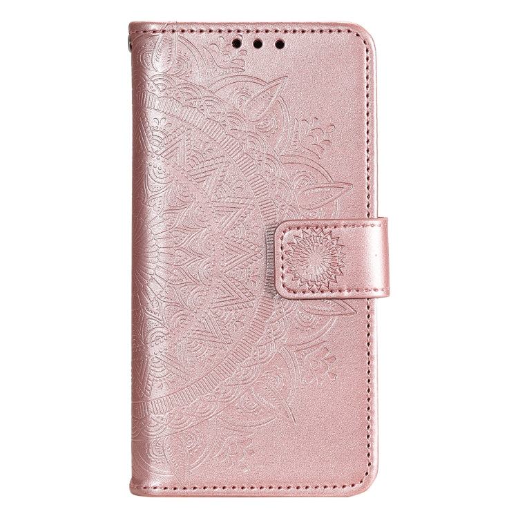 For Samsung Galaxy S22 5G Totem Flower Embossed Horizontal Flip Phone Leather Case with Holder & Card Slots & Wallet