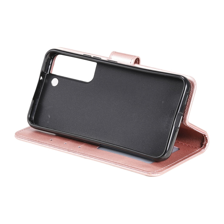 For Samsung Galaxy S22 5G Totem Flower Embossed Horizontal Flip Phone Leather Case with Holder & Card Slots & Wallet