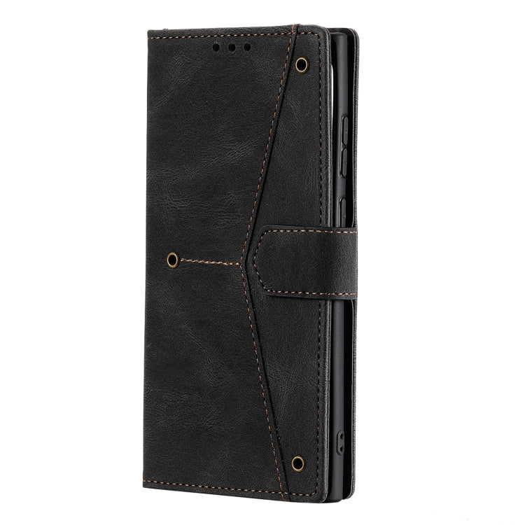 For Samsung Galaxy S22 Ultra 5G Stitching Calf Texture Horizontal Flip Phone  Leather Case with Holder & Card Slots & Wallet