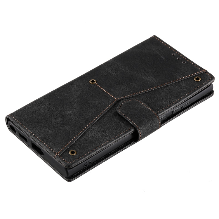 For Samsung Galaxy S22 Ultra 5G Stitching Calf Texture Horizontal Flip Phone  Leather Case with Holder & Card Slots & Wallet