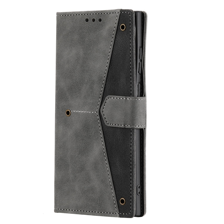 For Samsung Galaxy S22 Ultra 5G Stitching Calf Texture Horizontal Flip Phone  Leather Case with Holder & Card Slots & Wallet