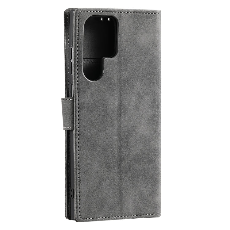 For Samsung Galaxy S22 Ultra 5G Stitching Calf Texture Horizontal Flip Phone  Leather Case with Holder & Card Slots & Wallet