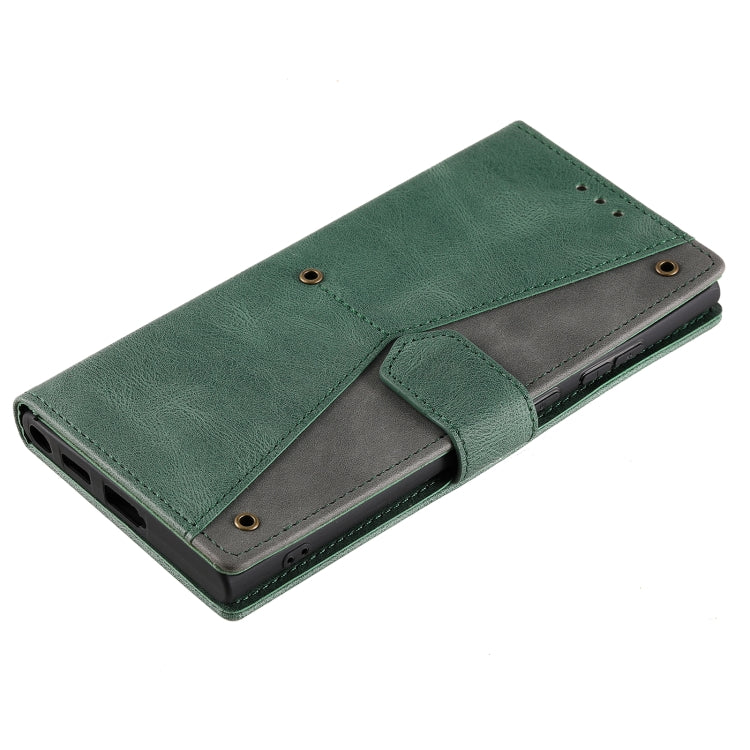 For Samsung Galaxy S22 Ultra 5G Stitching Calf Texture Horizontal Flip Phone  Leather Case with Holder & Card Slots & Wallet