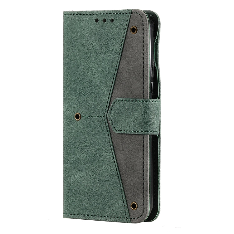 For Samsung Galaxy S22+ 5G Stitching Calf Texture Horizontal Flip Phone  Leather Case with Holder & Card Slots & Wallet