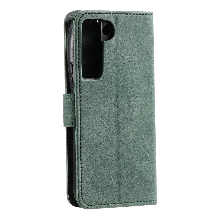 For Samsung Galaxy S22+ 5G Stitching Calf Texture Horizontal Flip Phone  Leather Case with Holder & Card Slots & Wallet