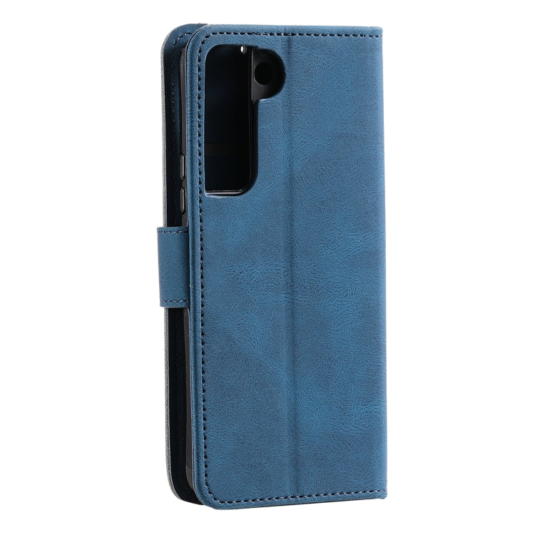 For Samsung Galaxy S22+ 5G Stitching Calf Texture Horizontal Flip Phone  Leather Case with Holder & Card Slots & Wallet