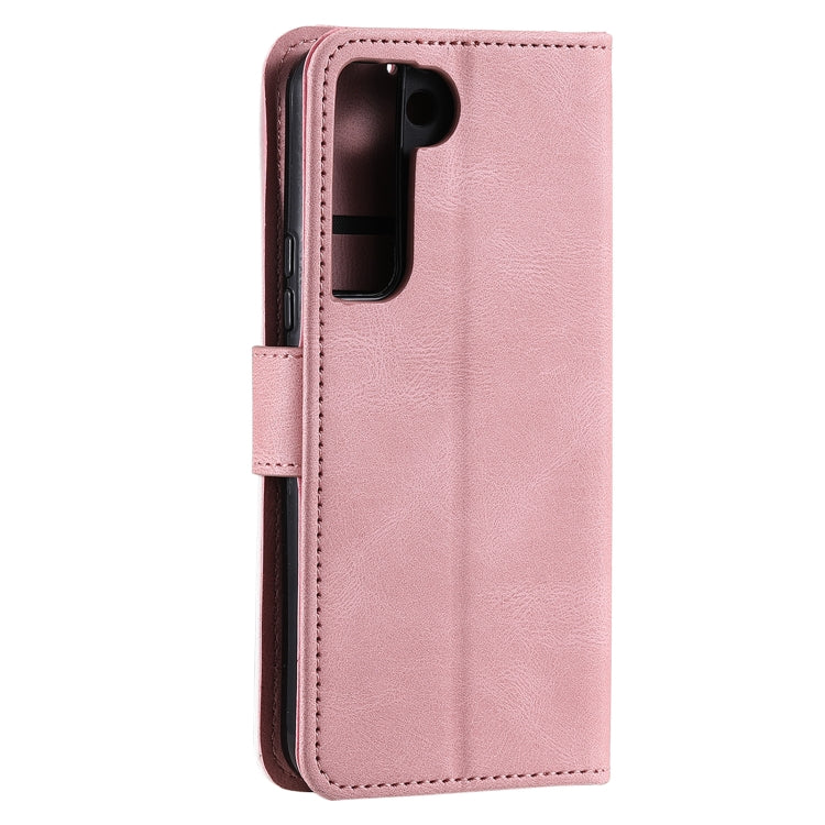 For Samsung Galaxy S22 5G Stitching Calf Texture Horizontal Flip Phone  Leather Case with Holder & Card Slots & Wallet