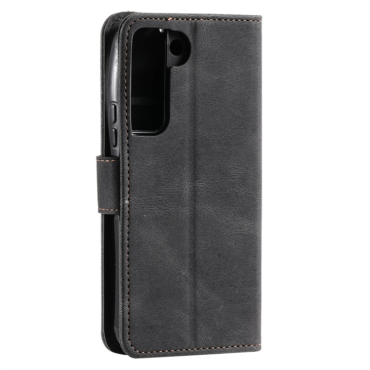 For Samsung Galaxy S22 5G Stitching Calf Texture Horizontal Flip Phone  Leather Case with Holder & Card Slots & Wallet