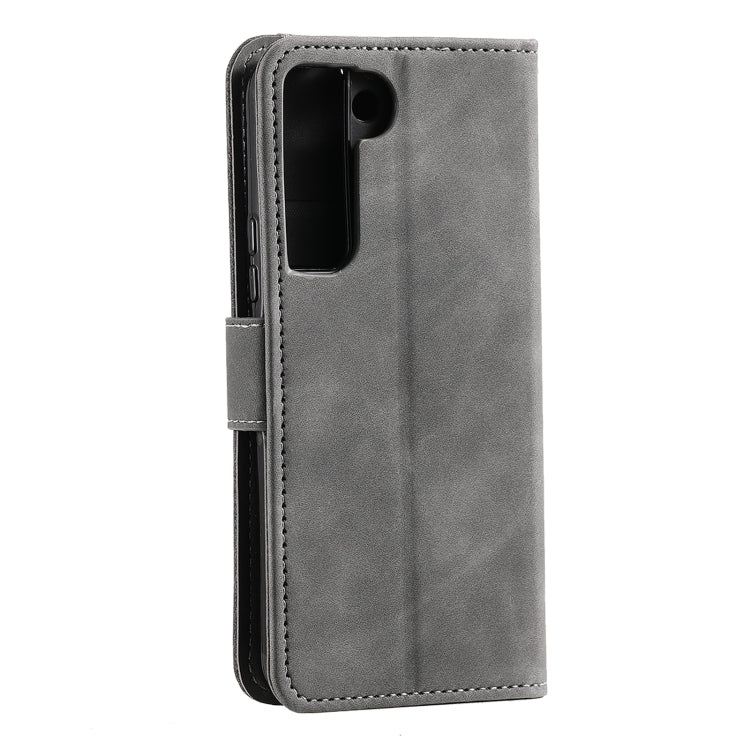For Samsung Galaxy S22 5G Stitching Calf Texture Horizontal Flip Phone  Leather Case with Holder & Card Slots & Wallet