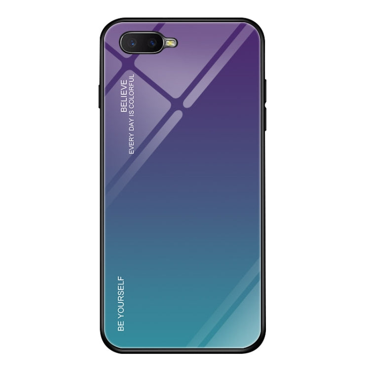 For OPPO K1 / R15X Gradient Color Glass Case