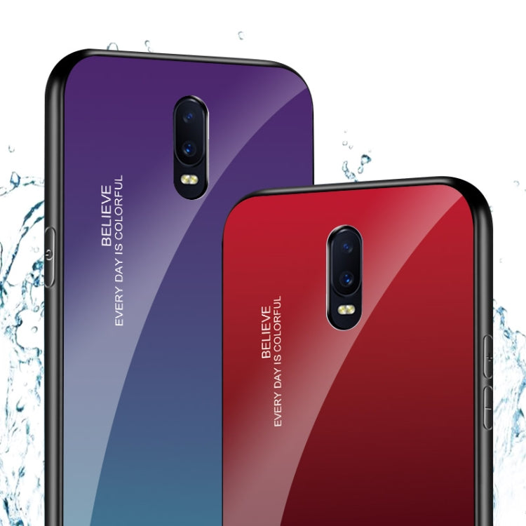 For OPPO R17 Gradient Color Glass Case