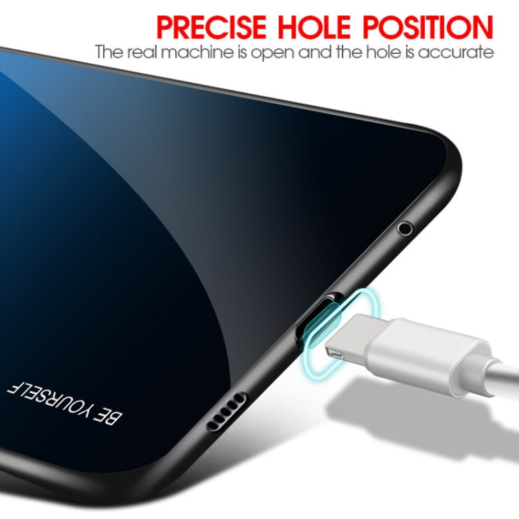 For OPPO R17 Gradient Color Glass Case