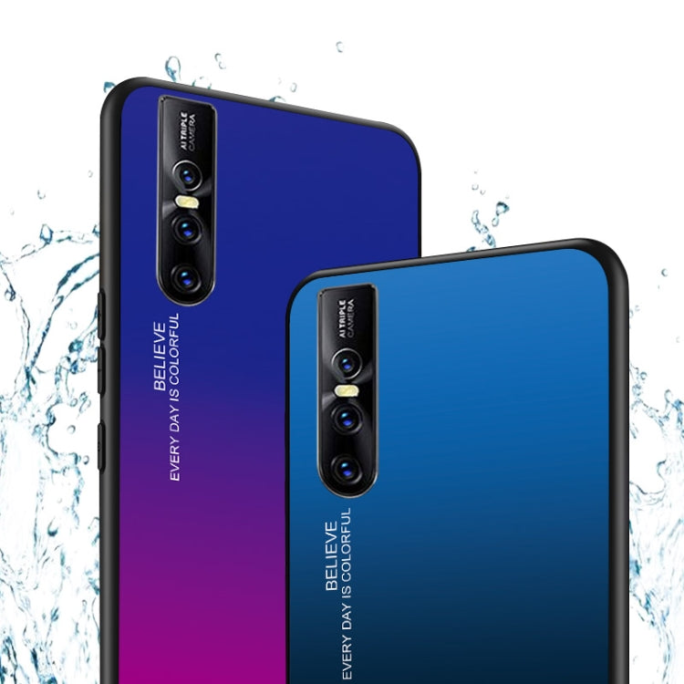For VIVO V15 Pro Gradient Color Glass Case