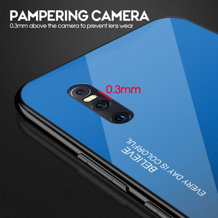 For VIVO X27 Gradient Color Glass Case