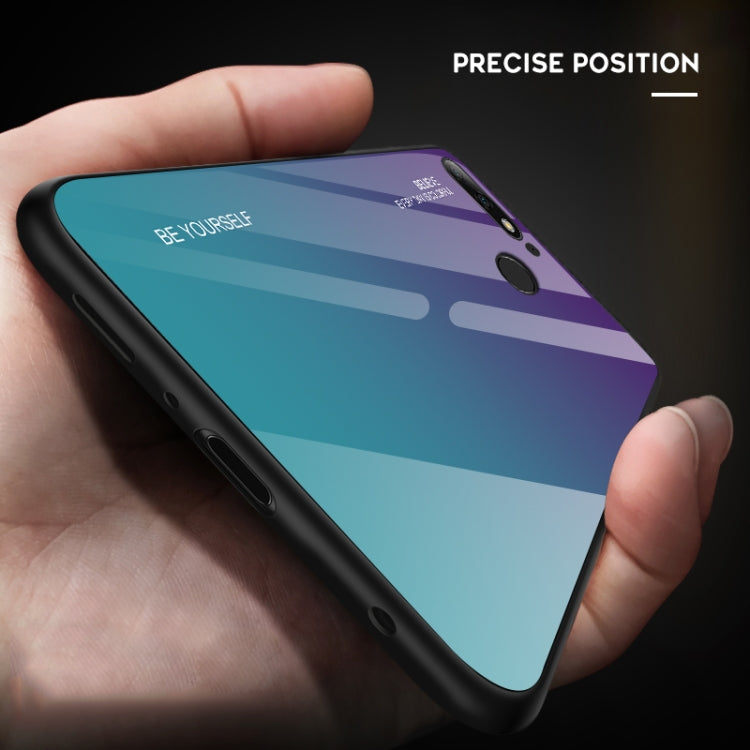 For Huawei Honor 7C / Enjoy 8 / Y7 (2018) Gradient Color Glass Case