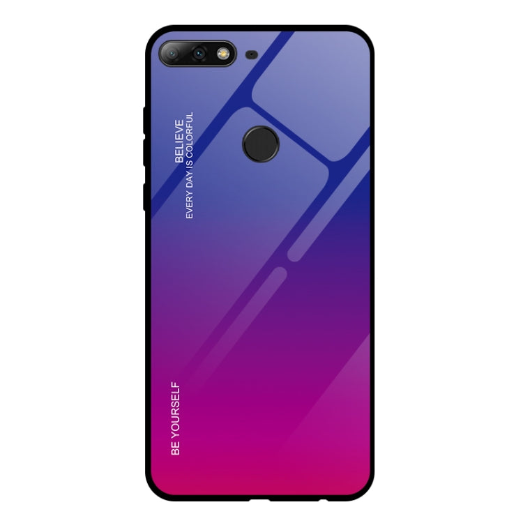 For Huawei Honor 7C / Enjoy 8 / Y7 (2018) Gradient Color Glass Case