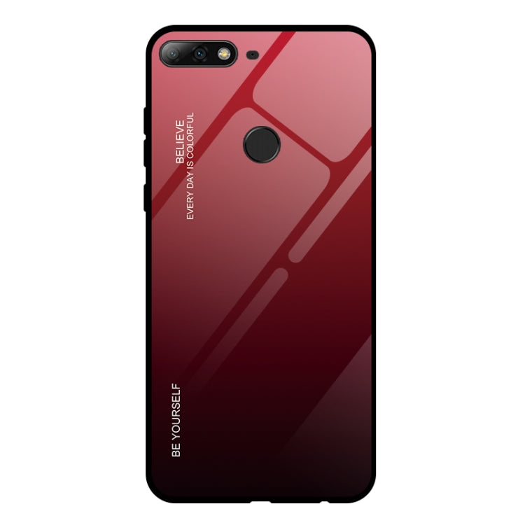 For Huawei Honor 7C / Enjoy 8 / Y7 (2018) Gradient Color Glass Case