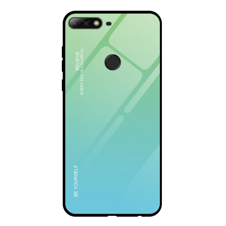 For Huawei Honor 7C / Enjoy 8 / Y7 (2018) Gradient Color Glass Case