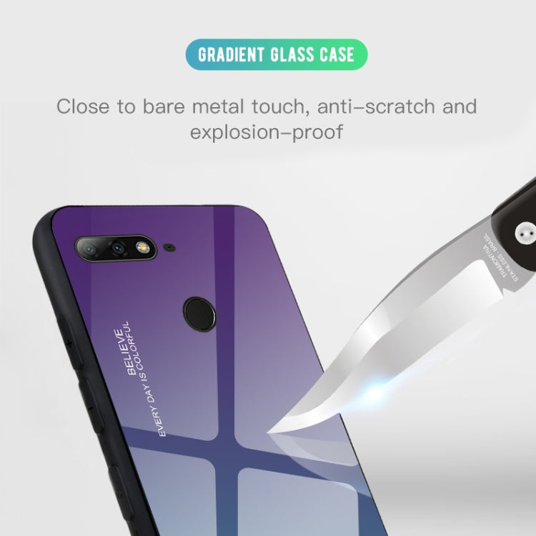 For Huawei Honor 7C / Enjoy 8 / Y7 (2018) Gradient Color Glass Case