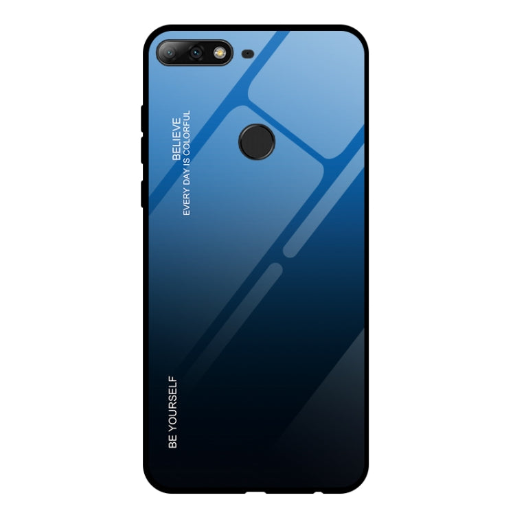 For Huawei Honor 7C / Enjoy 8 / Y7 (2018) Gradient Color Glass Case
