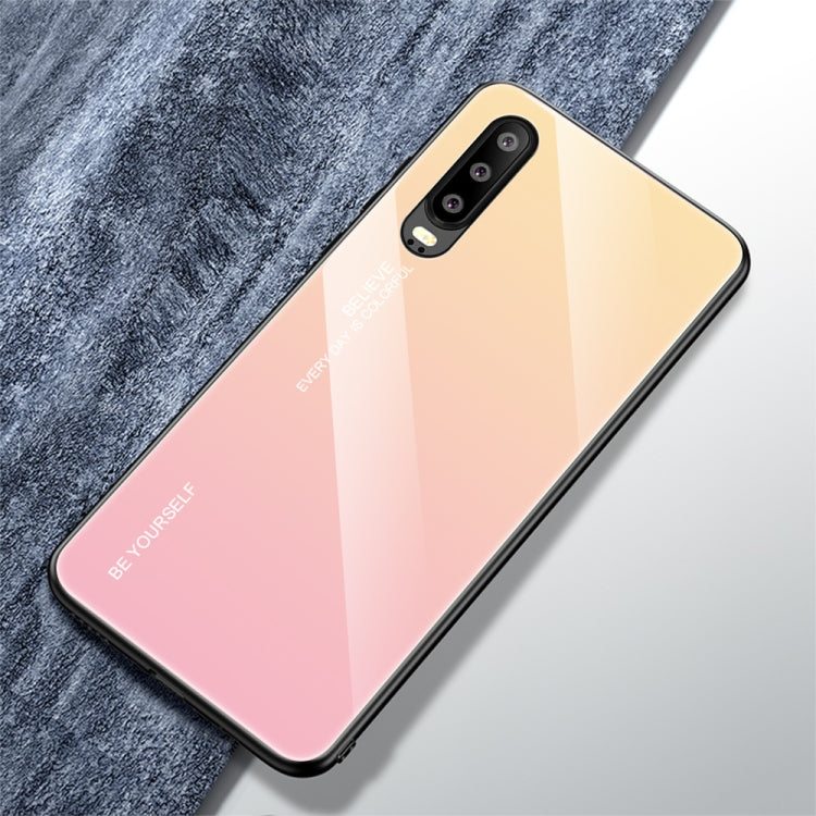 For Huawei P30 Gradient Color Glass Case