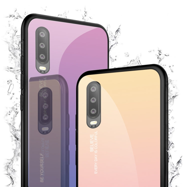 For Huawei P30 Gradient Color Glass Case