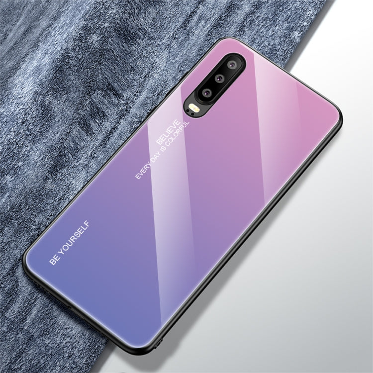 For Huawei P30 Gradient Color Glass Case