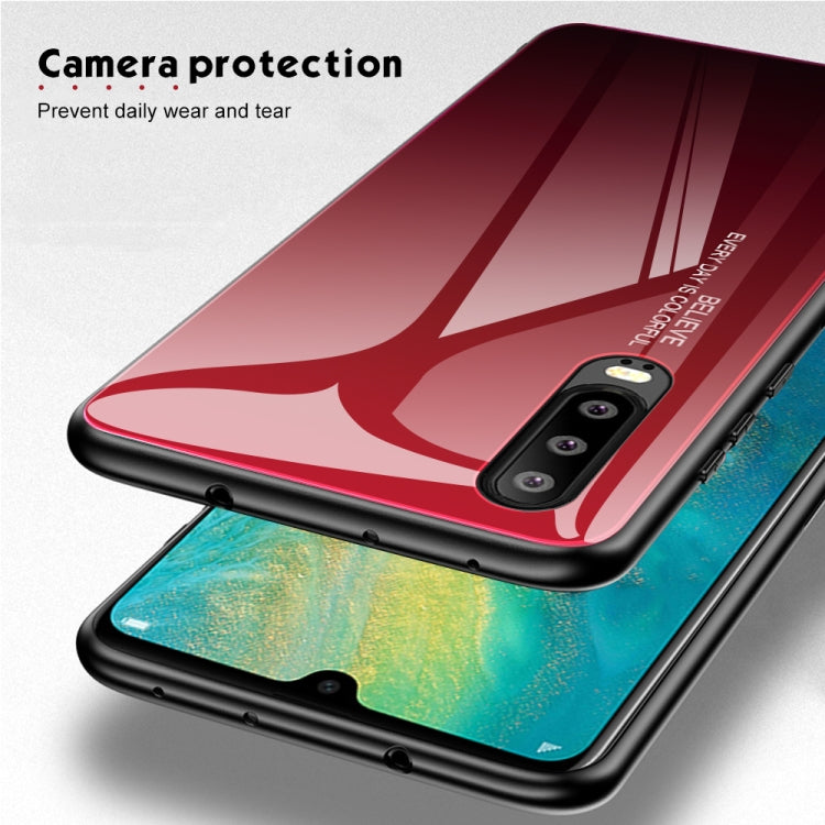 For Huawei P30 Gradient Color Glass Case