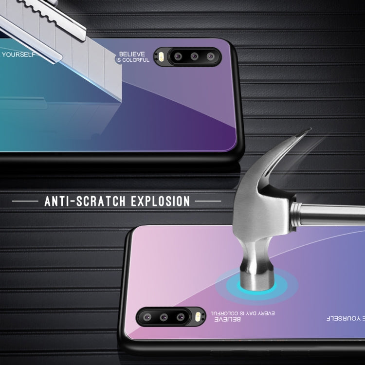 For Huawei P30 Gradient Color Glass Case