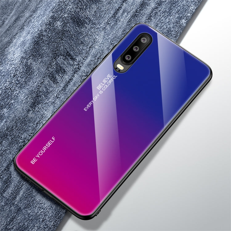 For Huawei P30 Gradient Color Glass Case
