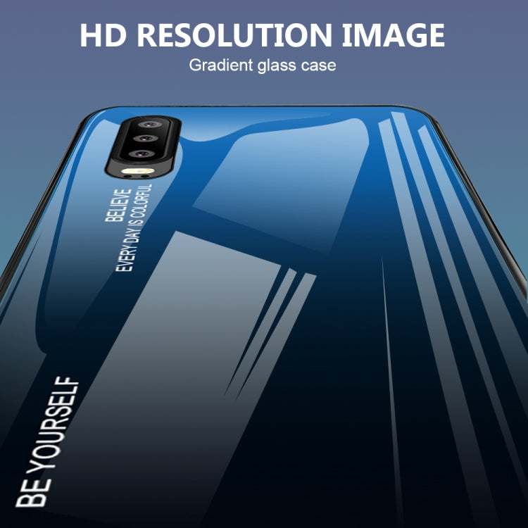 For Huawei P30 Gradient Color Glass Case