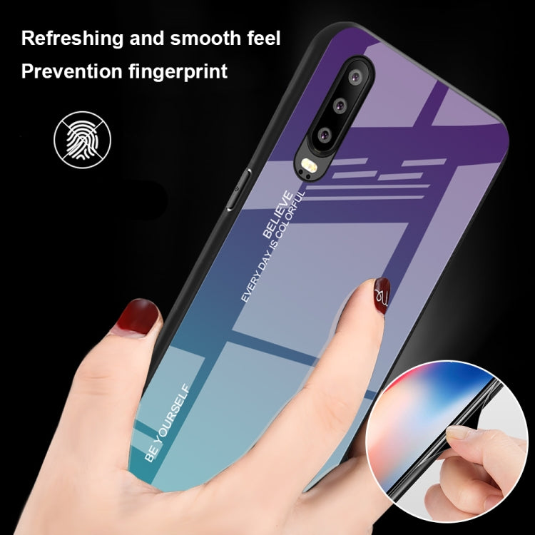 For Huawei P30 Gradient Color Glass Case