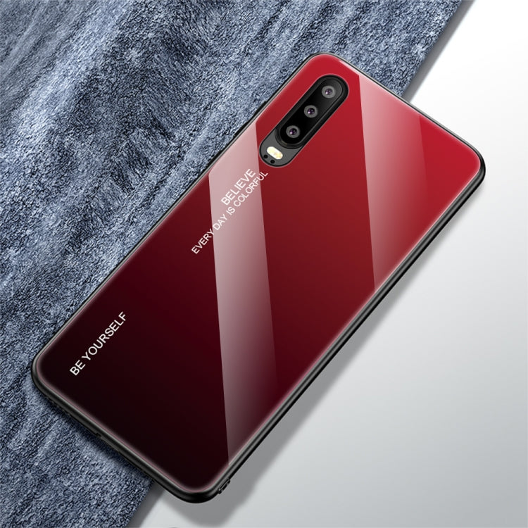 For Huawei P30 Gradient Color Glass Case