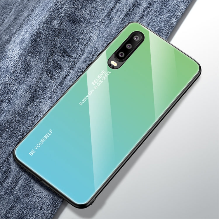 For Huawei P30 Gradient Color Glass Case